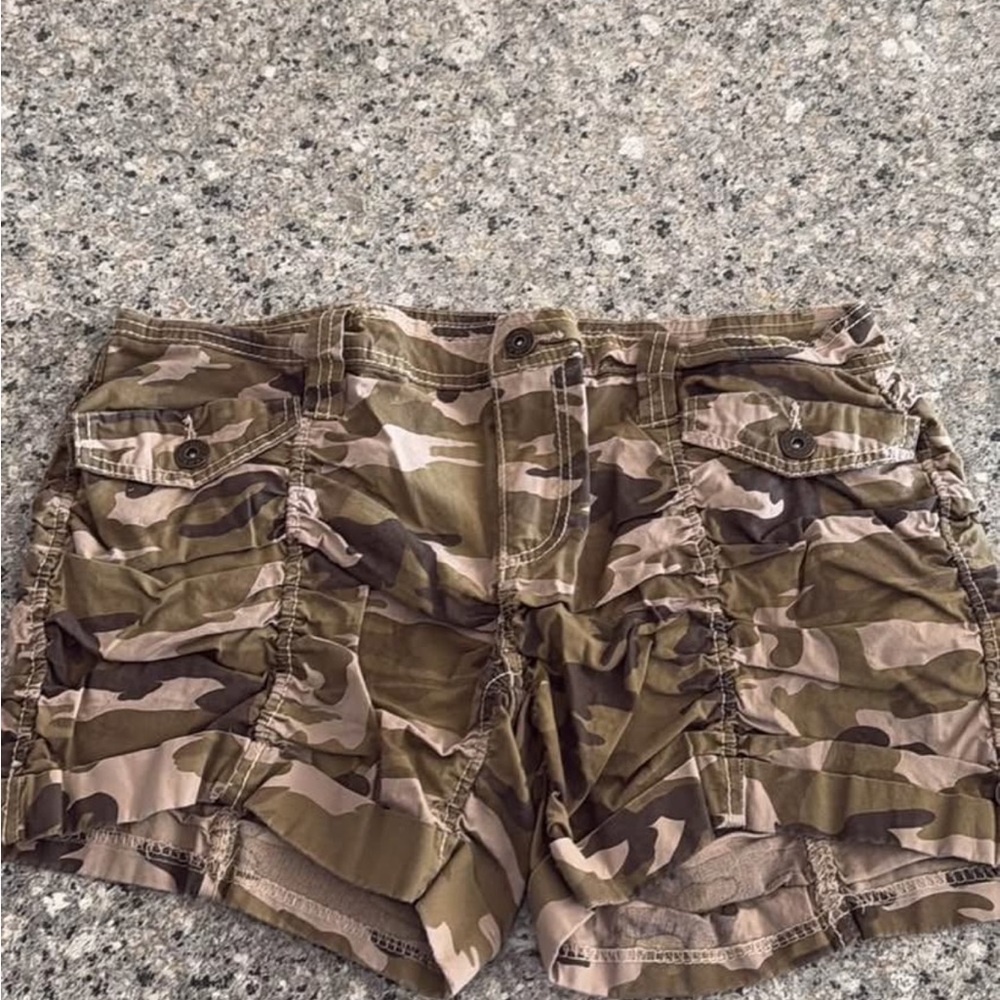 BONGO Green and Brown Cargo Shorts